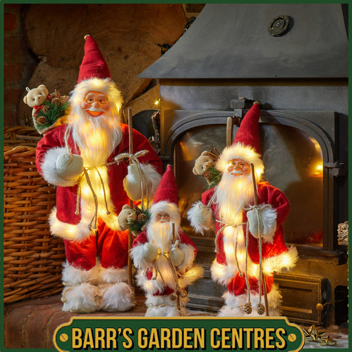 Inlit Father Christmas - Red