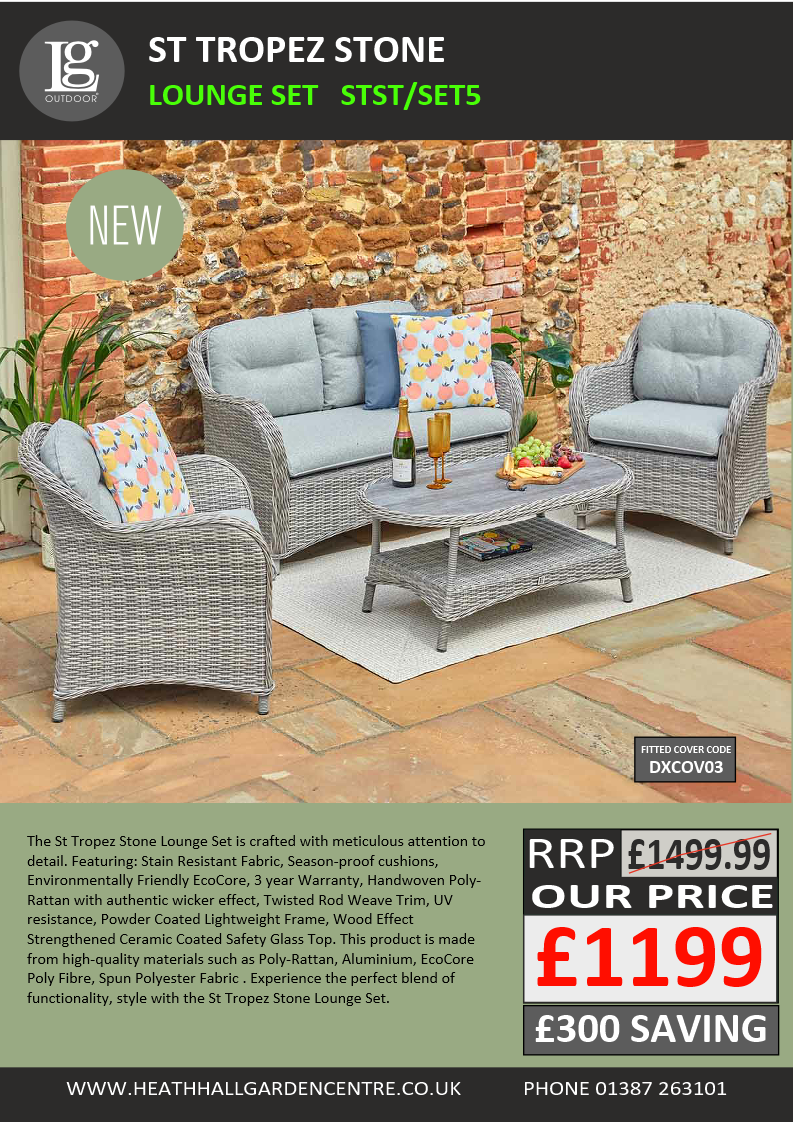 St Tropez Stone Lounge Set - Set5
