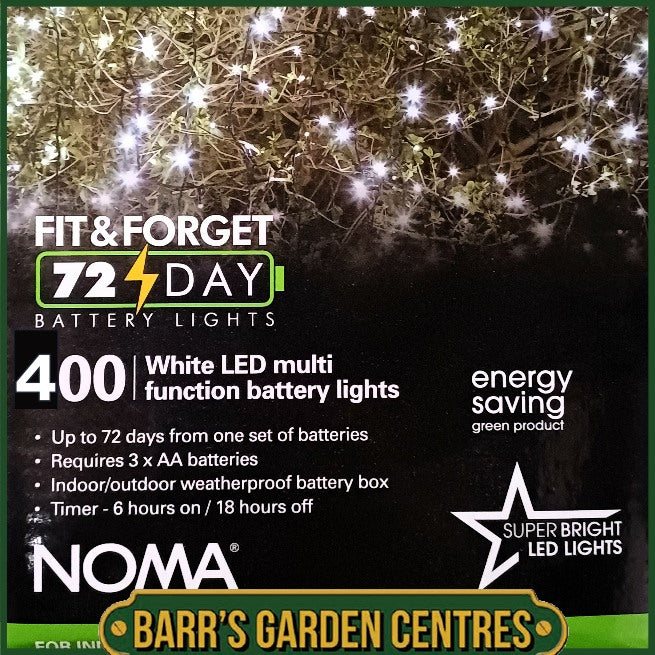 Noma 400 - 600 Fit & Forget Battery Operated Lights -White