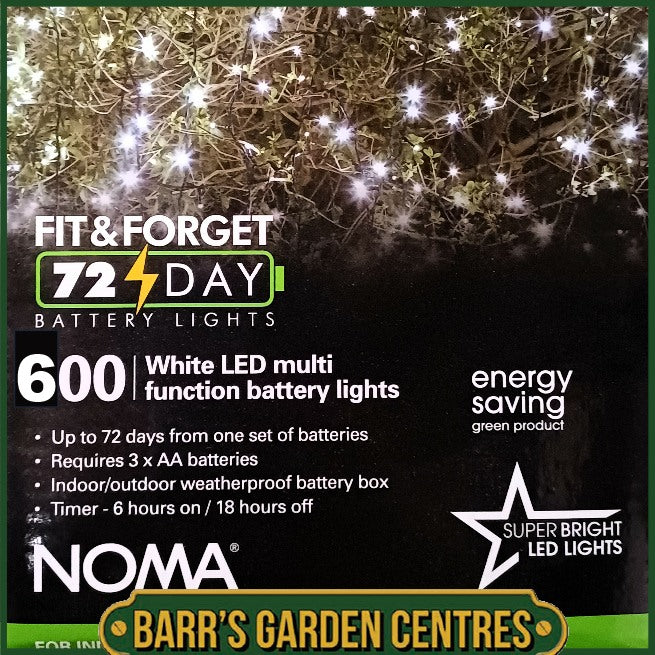 Noma 400 - 600 Fit & Forget Battery Operated Lights -White