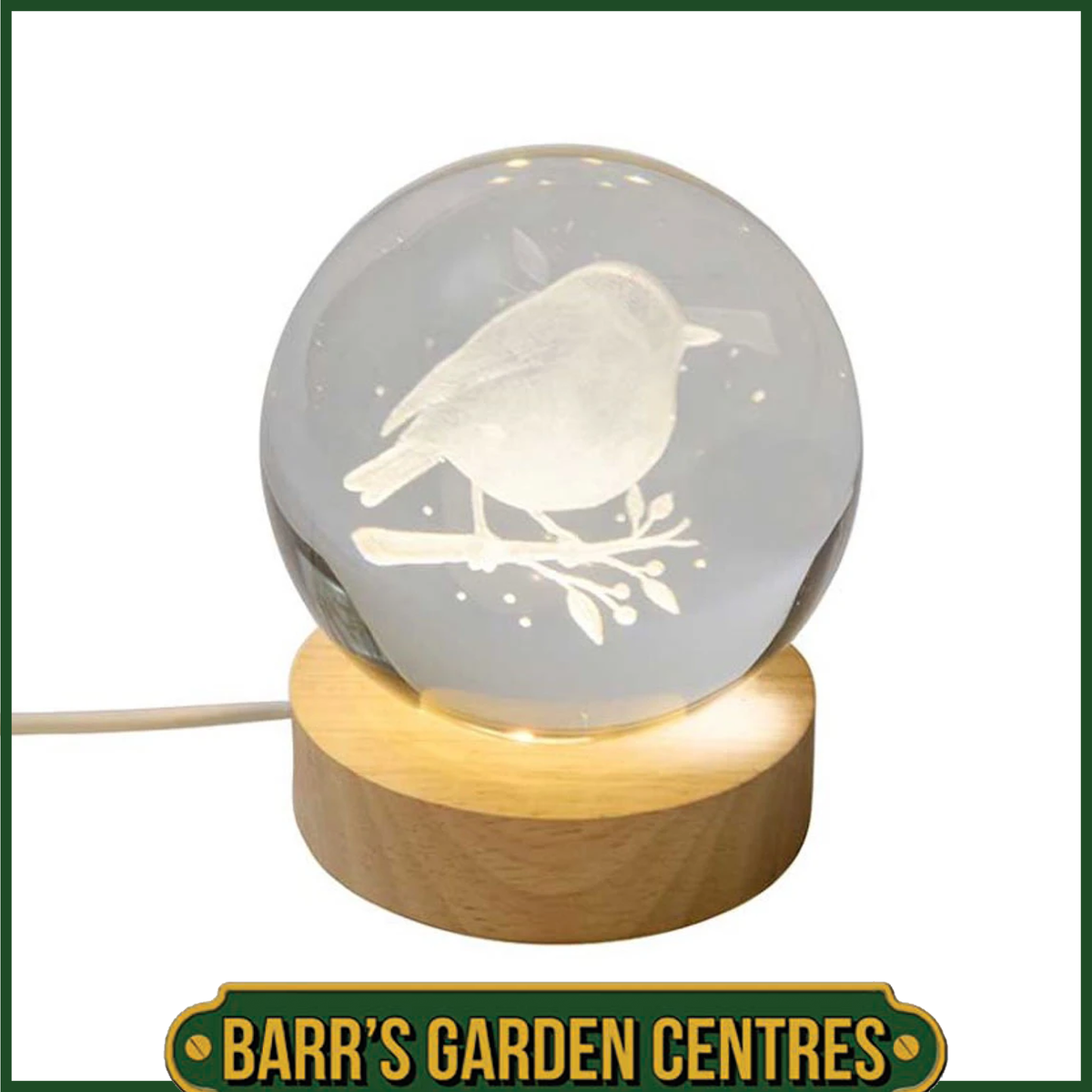 Three Kings InLit LED Glass Glow Ball - Robin