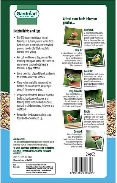 Gardman No Grow Seed Mix 12.55Kg