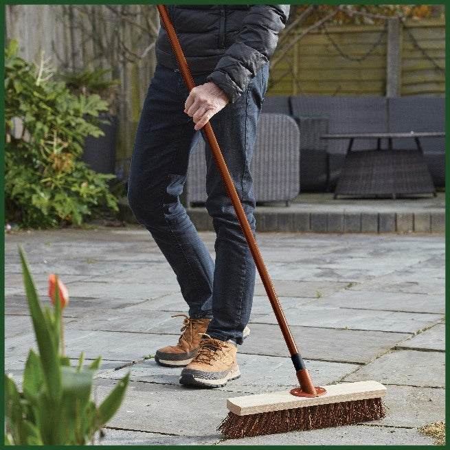 Natural Bristle Yard Broom 30cm