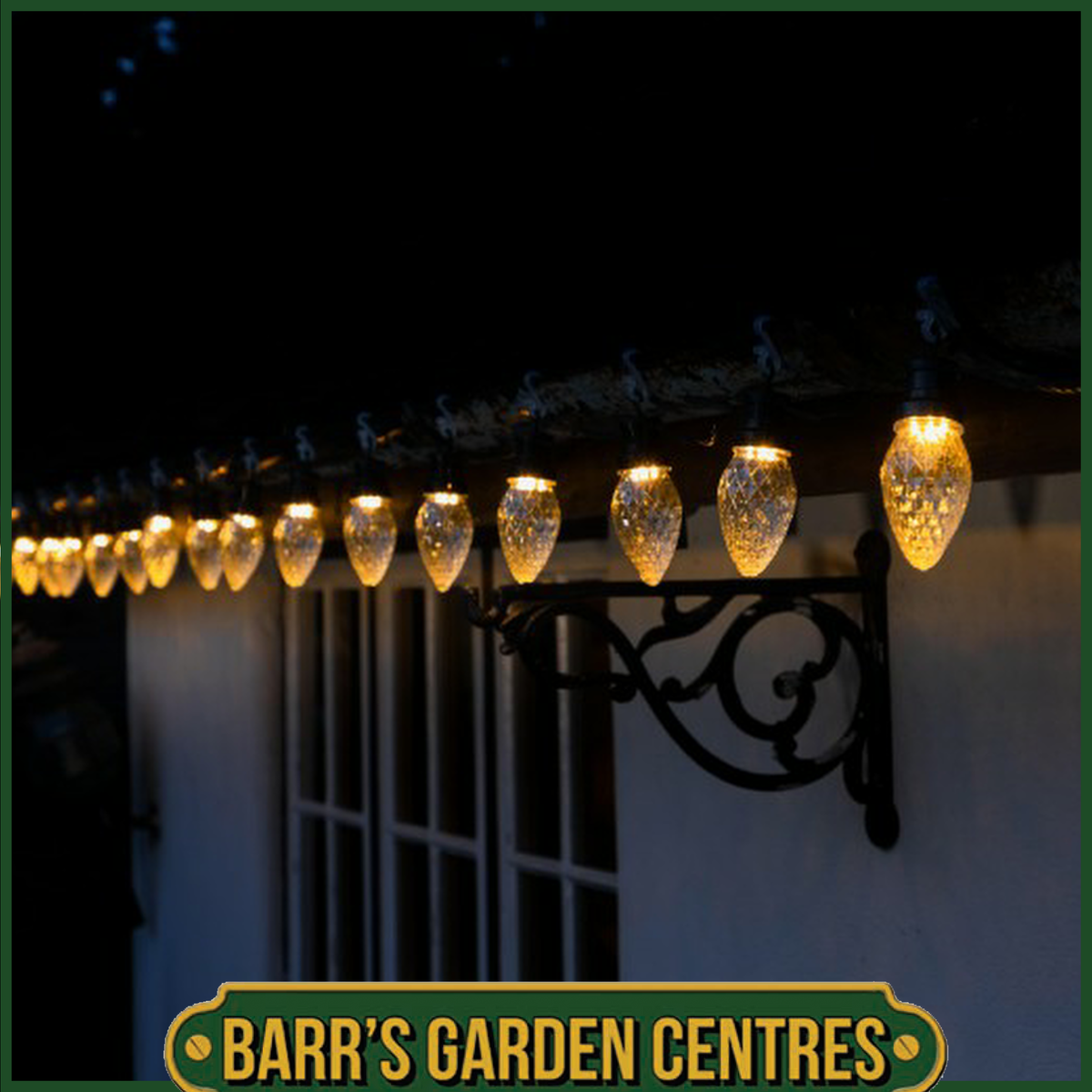 NOMA 20 Large Facetted Cone LED String Lights, WarmWhite