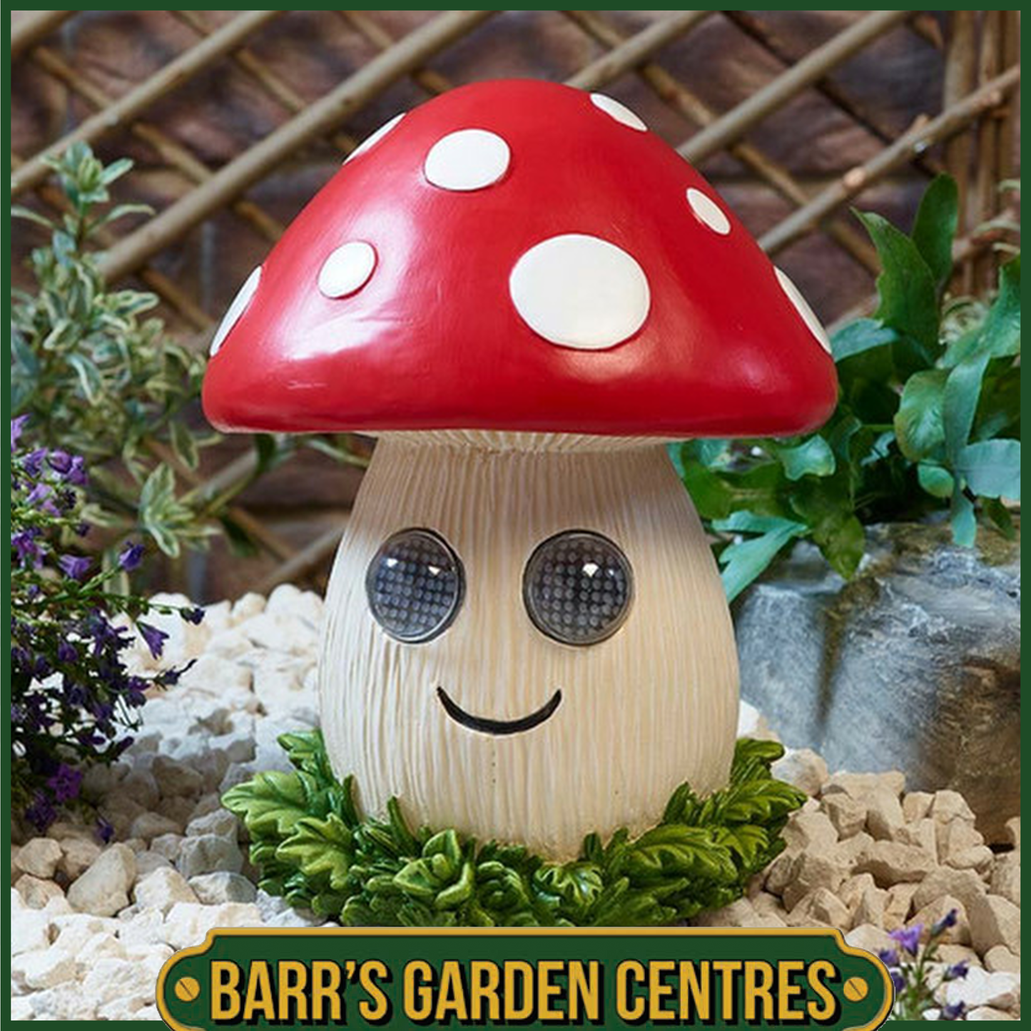 Smart Solar Blinkin' Mushroom Solar Powered Garden Ornament