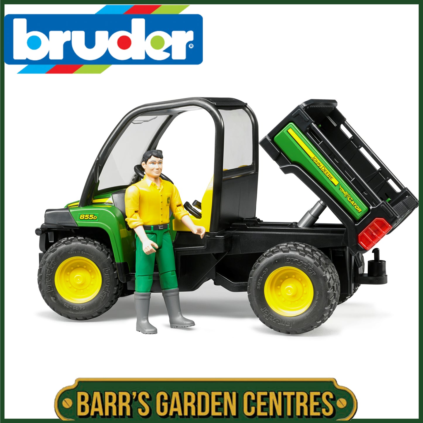 BRUDER John Deere Gator XUV 855D with driver