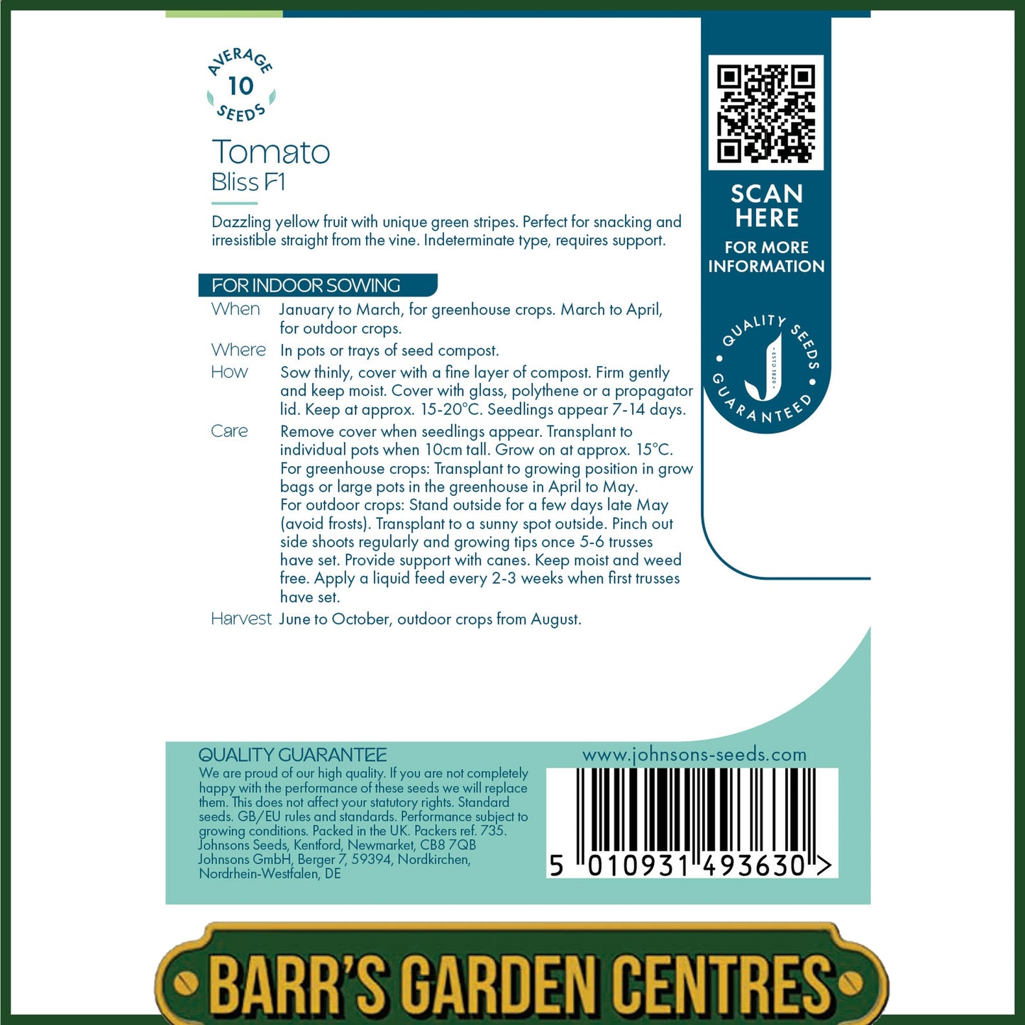 Johnsons - Tomato Bliss F1 - 10 Seeds