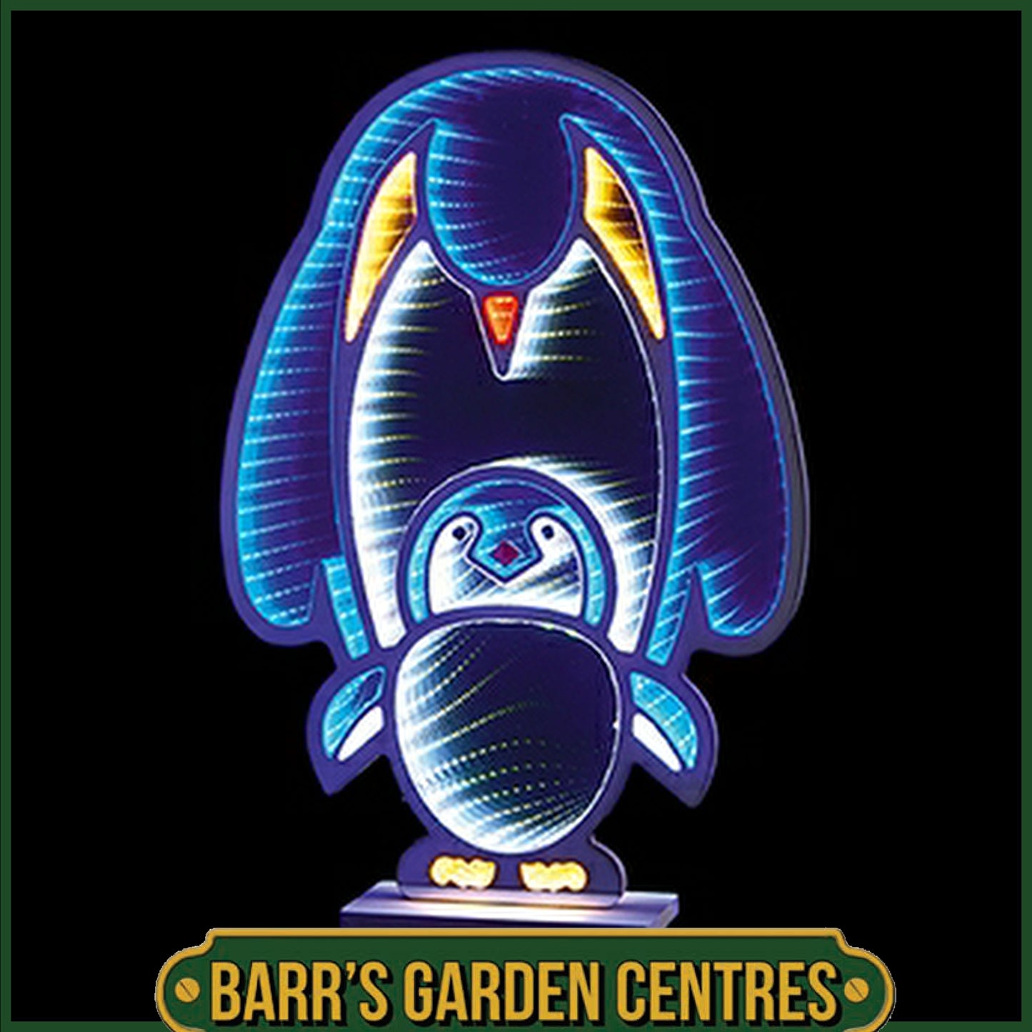 Premier 60cm Penguin Mother and Baby Tabletop Infinity Mirror