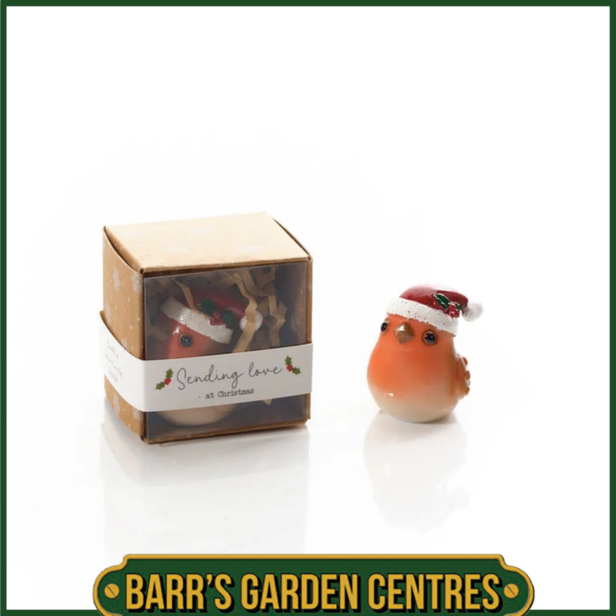 Christmas Tiny World Resin Robin Keepsake Ornament With Gift Box