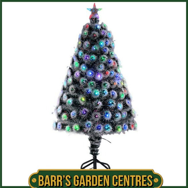 Noma 1.2m Frosted Swirl Fibre Optic Tree
