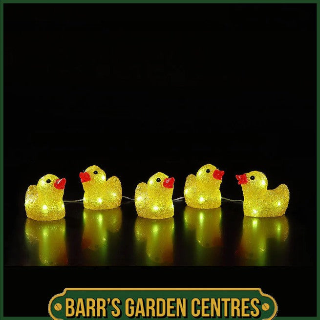 NOMA 5 Acrylic Yellow Ducks Festive Light Chain