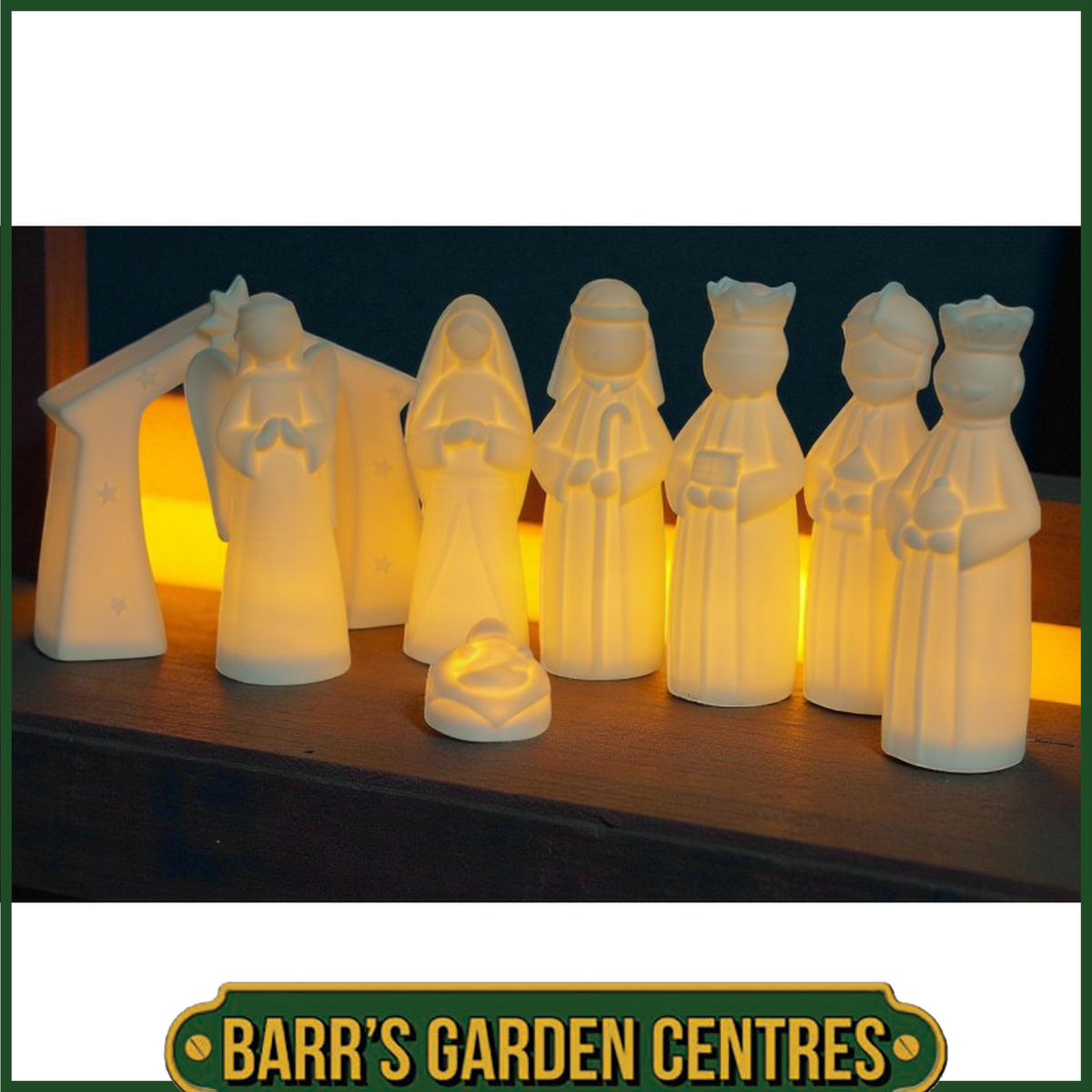 NOMA Illuminated Ceramic Nativity Set