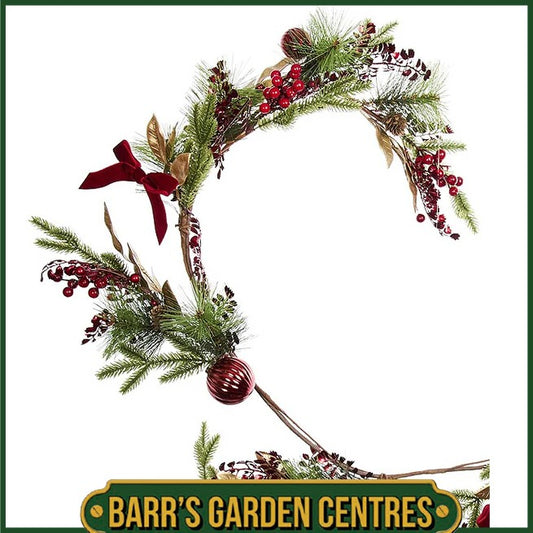 Three Kings Ruby Velvet Garland - 180cm / 6ft