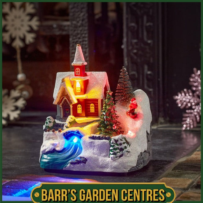 Three Kings CandyTree Christmas SnowScene 14cm