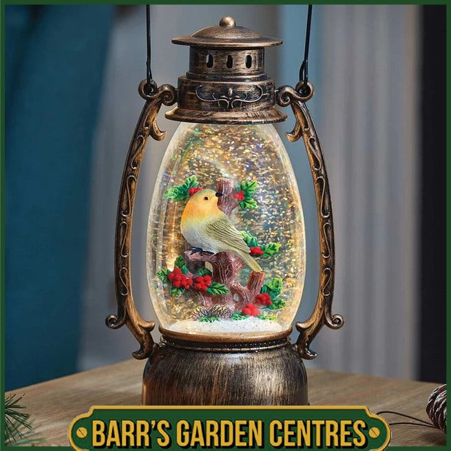 Three Kings SnowSwirl Festive Robin Lantern