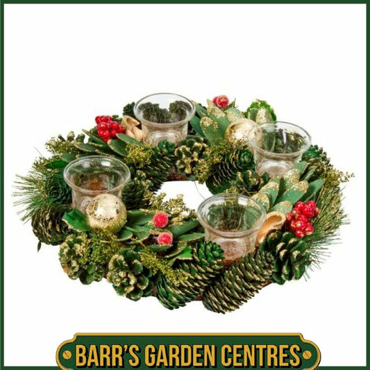 Three Kings BaublePine Ring Quartet Candle Holder