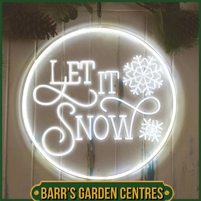 Three Kings 40cm NeonEsque Let It Snow Light Up Christmas Sign