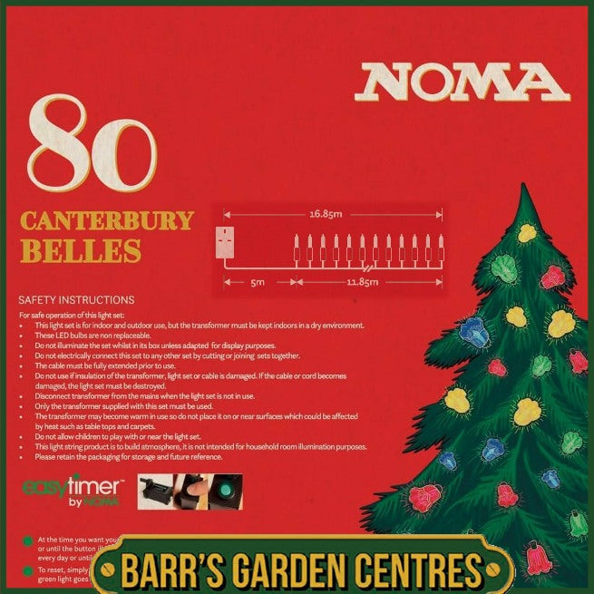 Noma 80 LED Classic Canterbury Belle Multicolour Lights