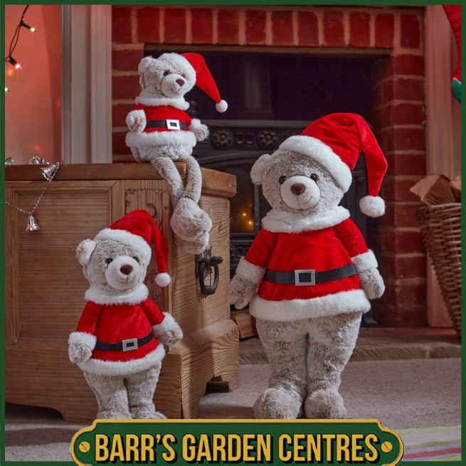 Three Kings Plush Teddy Santa with Dangly Legs