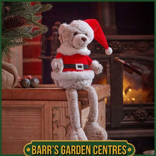 Three Kings Plush Teddy Santa with Dangly Legs