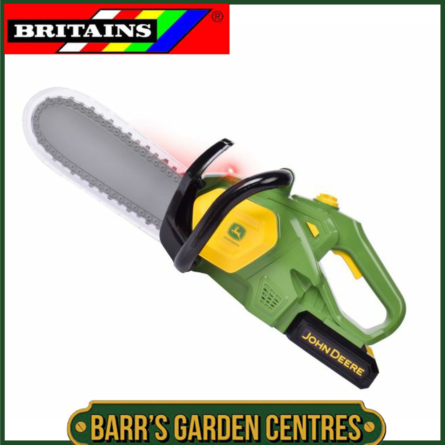 BRITAINS John Deere Lights & Sounds Motorised Chainsaw