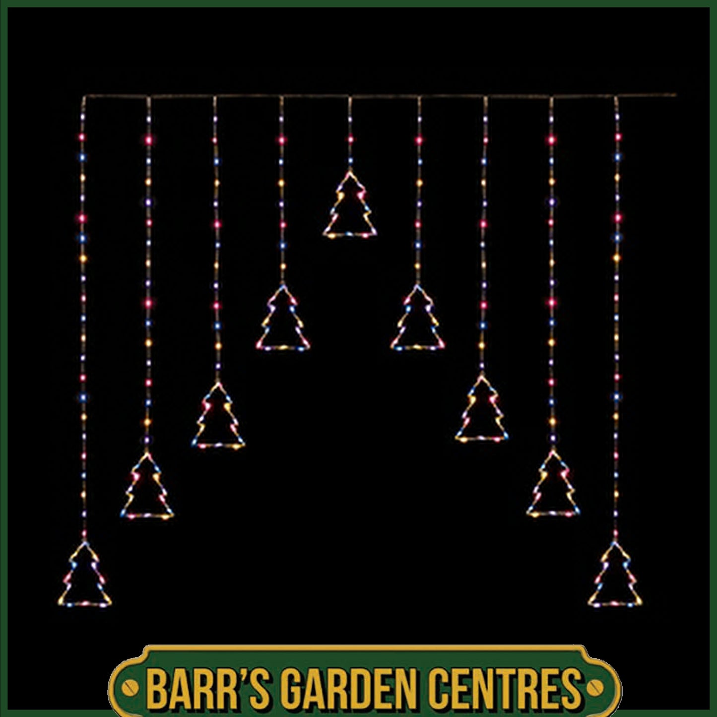 Premier 1.2 x 1.2m FlexiBrights Tree V Curtain with 258 Rainbow LED