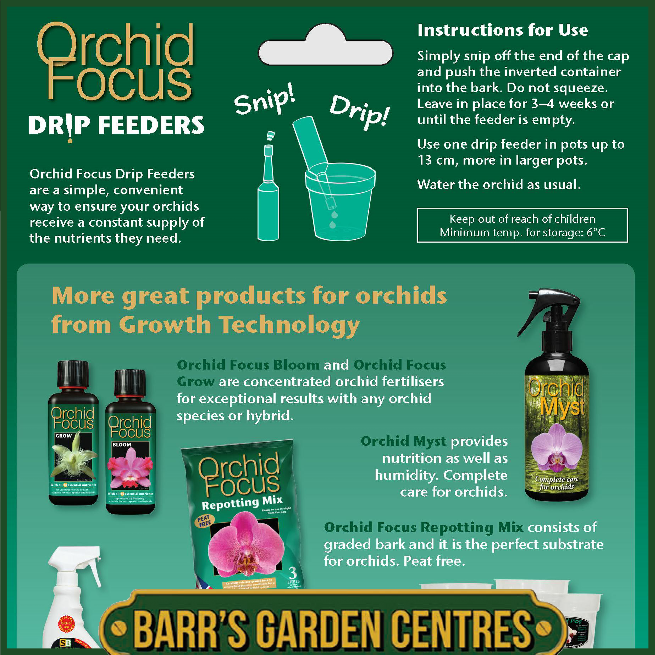 Growth Technolgy Orchid Focus Drip Feeders 6 Pack