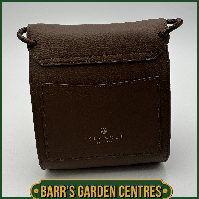 Islander The Eilidh Leather Crossbody Bag with Chestnut Tartan Harris Tweed