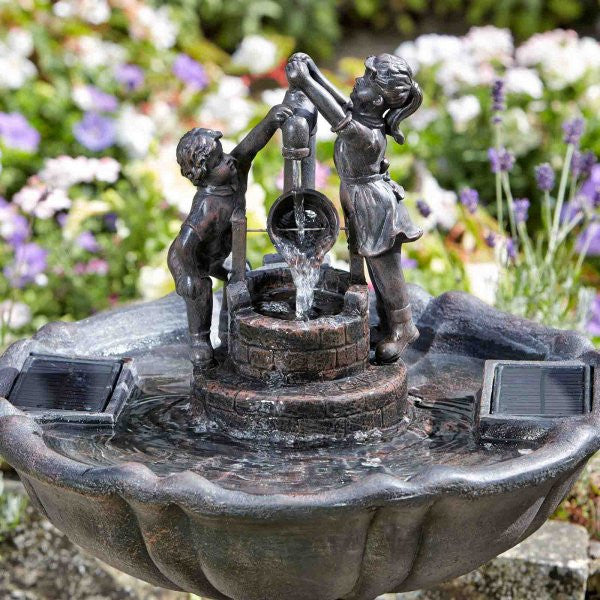 Smart Solar Tipping Pail Fountain