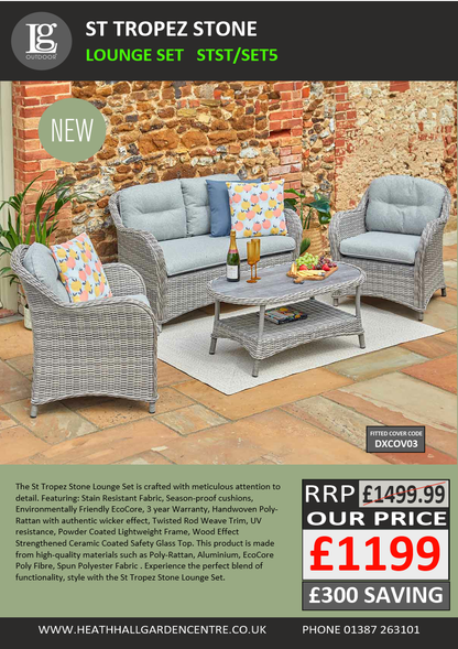 St Tropez Stone Lounge Set - Set5
