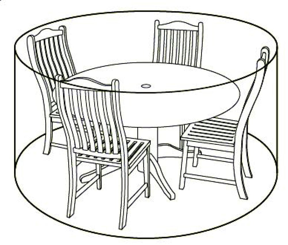 Outdoor Deluxe Cover - 4 Seat Round Dining Set