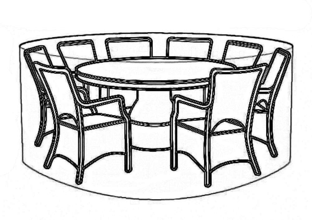 Outdoor Deluxe Cover - 8 Seat Round Dining Set