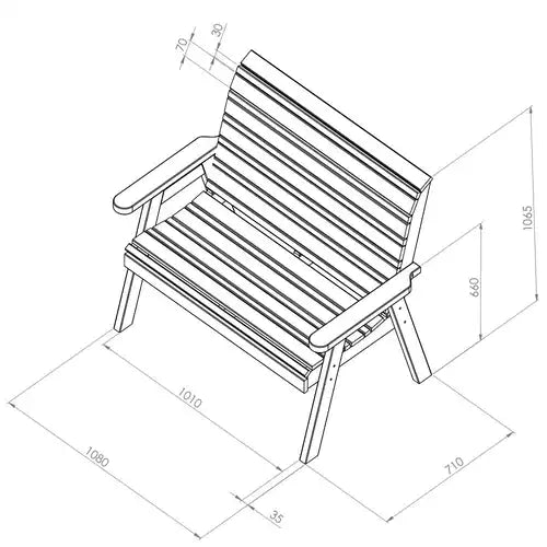 Freya 2 Seater Garden Bench