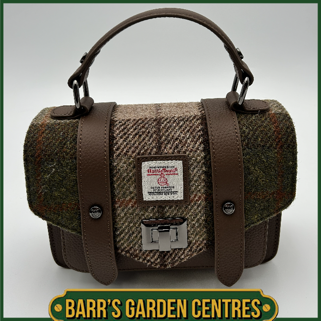 Islander Mini Satchel with Harris Tweed Chestnut Brown