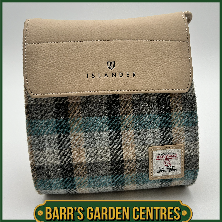 Islander The Eilidh Leather Crossbody Bag with Islander Tartan Harris Tweed
