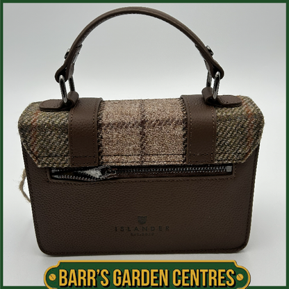 Islander Mini Satchel with Harris Tweed Chestnut Brown