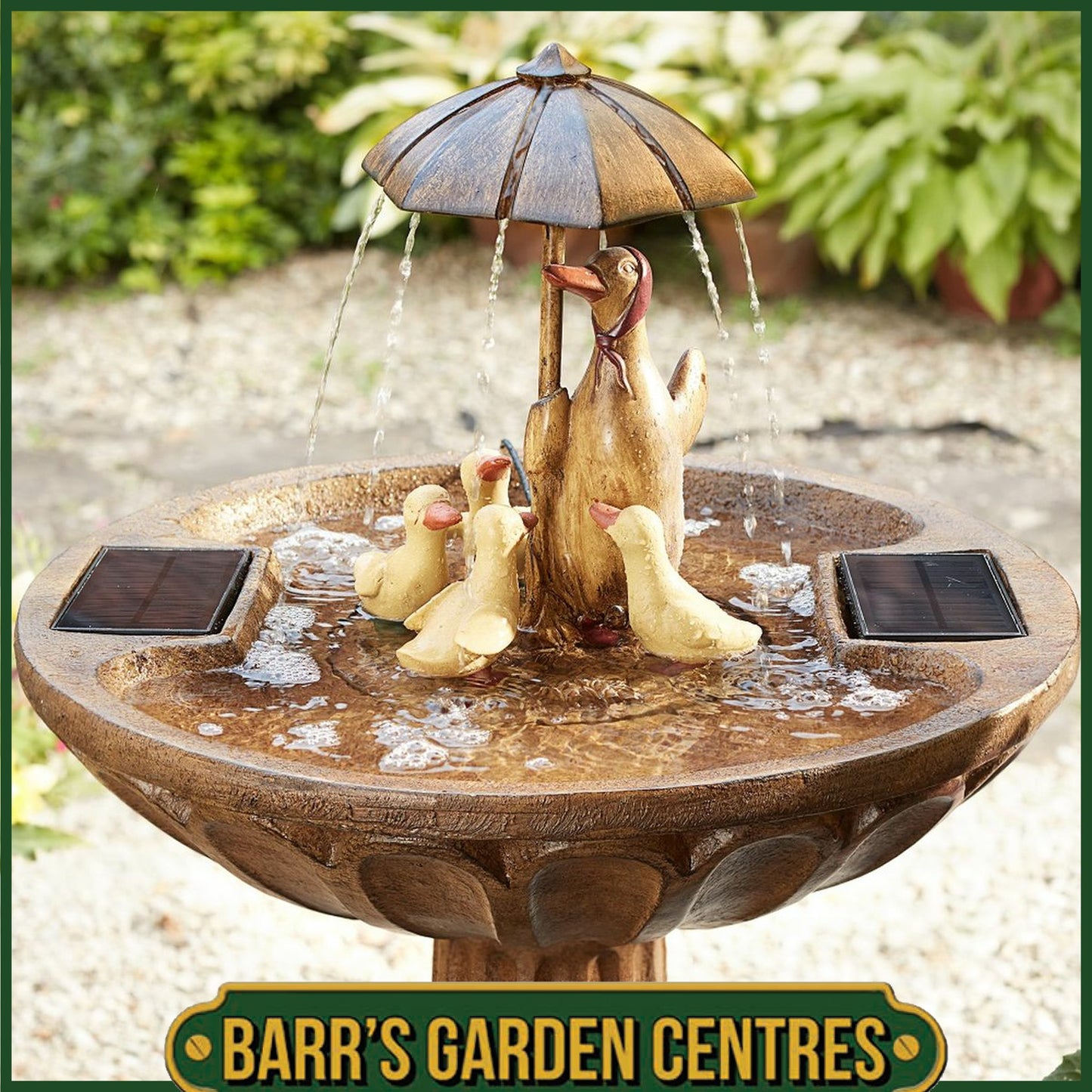 Smart Solar Duck Family Fountain
