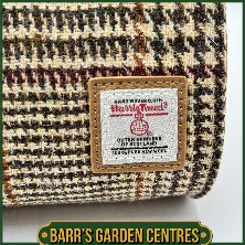 Islander The Eilidh Leather Crossbody Bag with Beige Dogtooth Harris Tweed