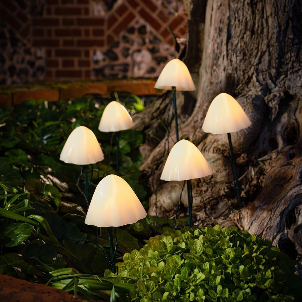 Forest XL Solar Mushroom Lights - Set of 6