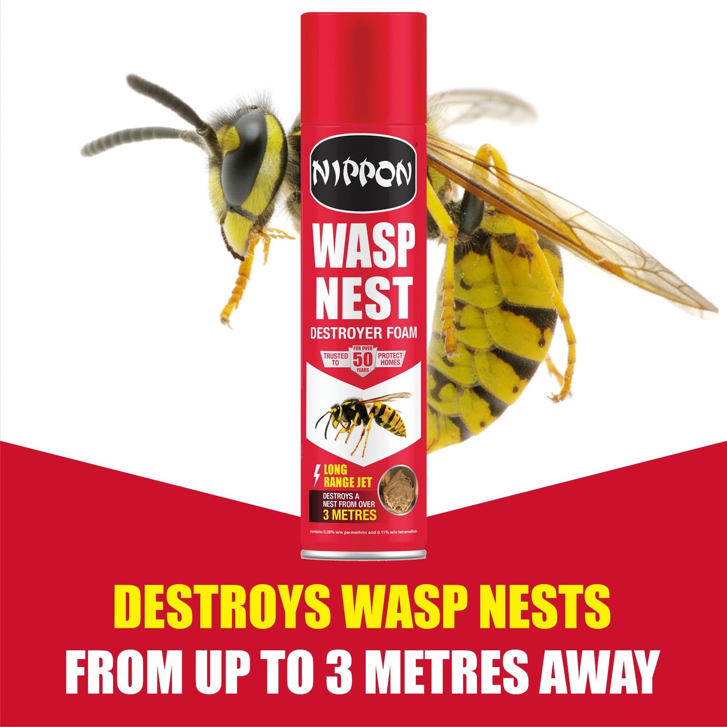 Vitax Nippon Wasp Nest Destroyer Foam 300ml