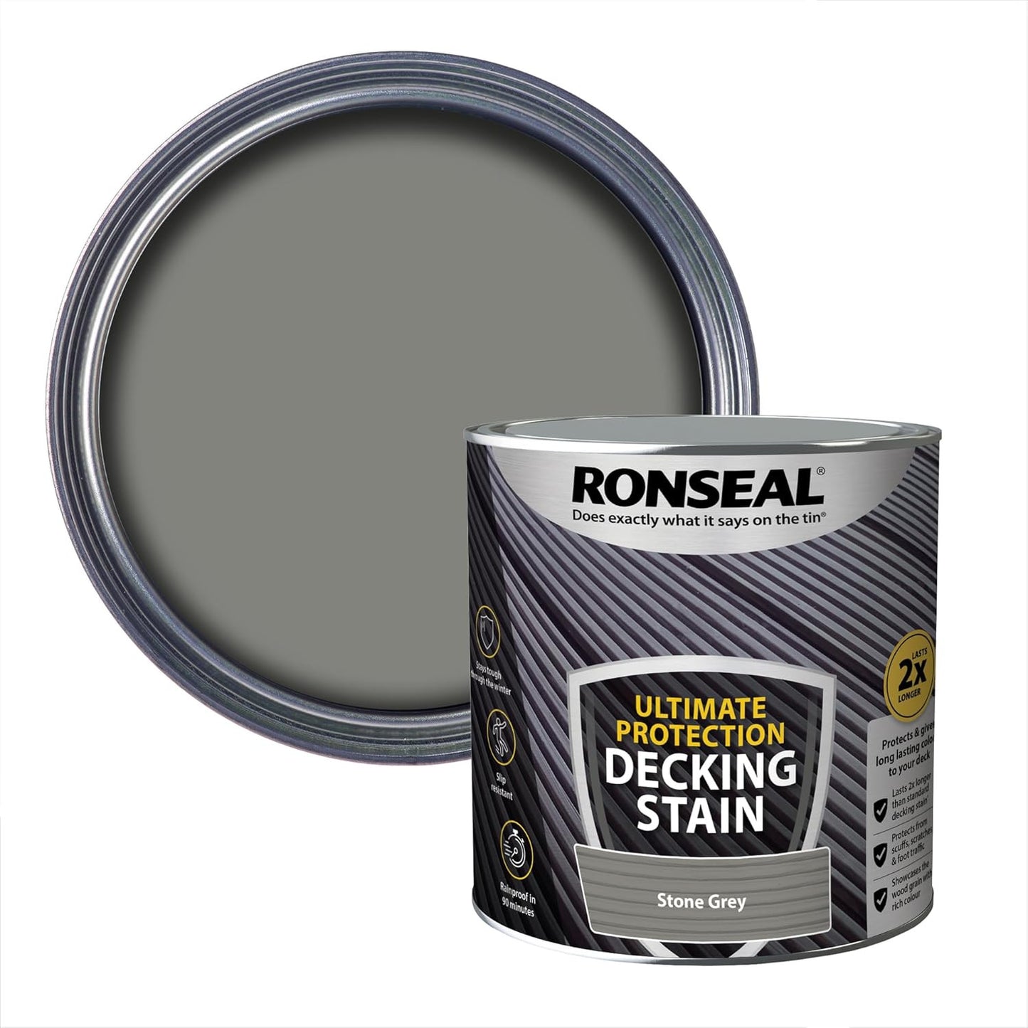 Ronseal Ultimate Protection Decking Stain Stone Grey 2.5L