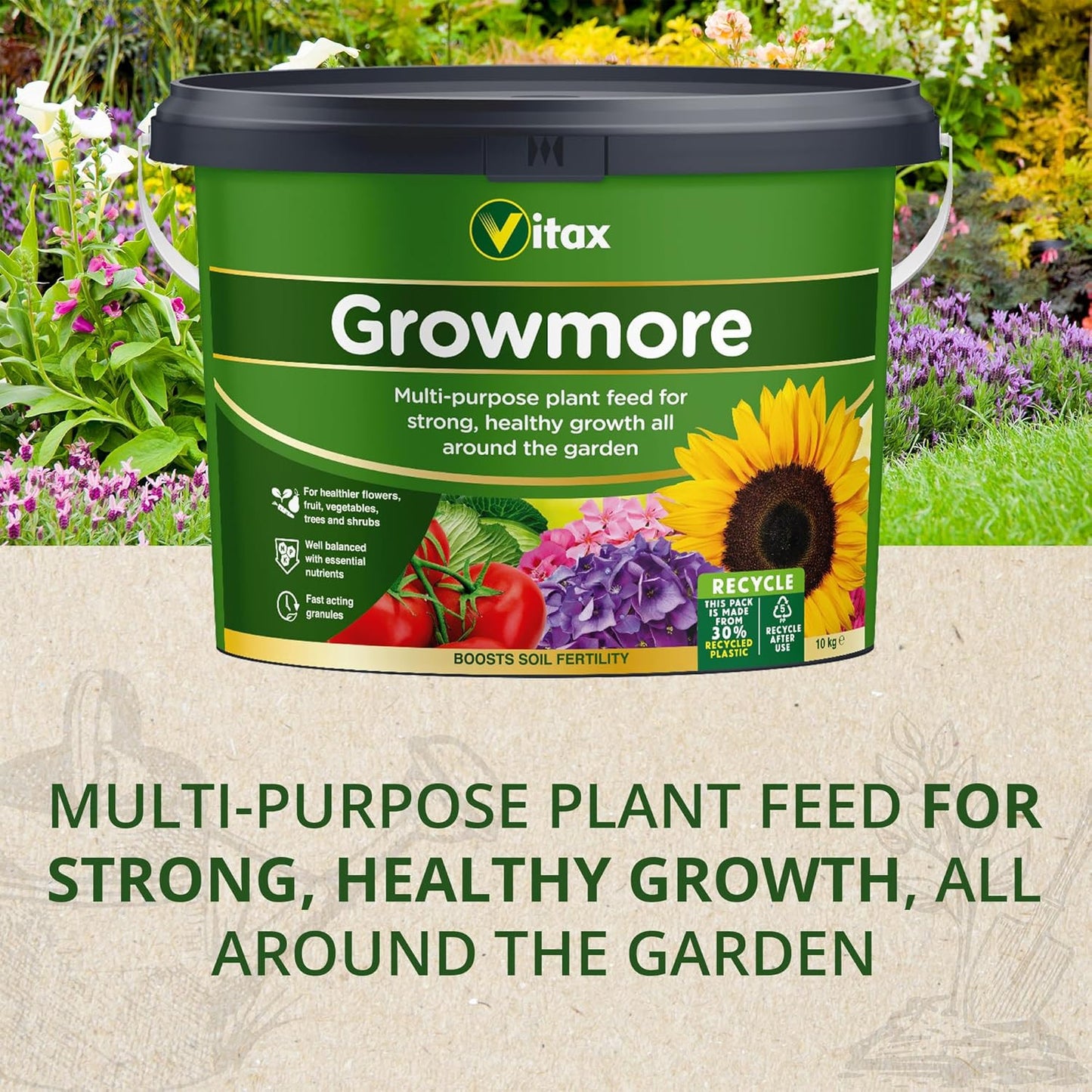 Vitax Growmore 1.25kg - 2.5kg - 5kg