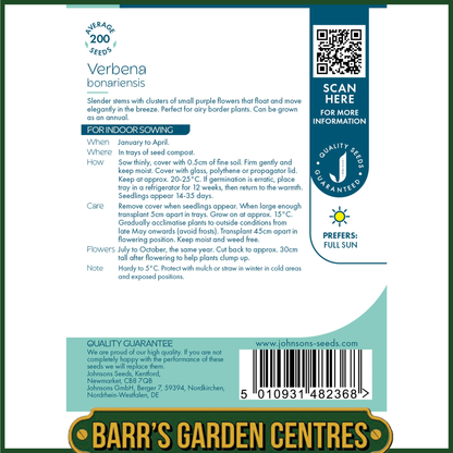 Johnsons - Verbena Bonariensis - 200 Seeds