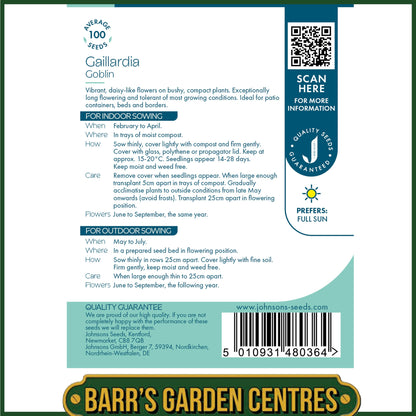 Johnsons - Gaillardia Goblin - 100 Seeds