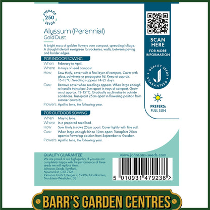 Johnsons - Alyssum (perennial) Gold Dust - 250 Seeds