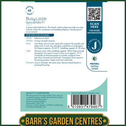 Johnsons - Busy Lizzie Special Mix F1 - 45 Seeds
