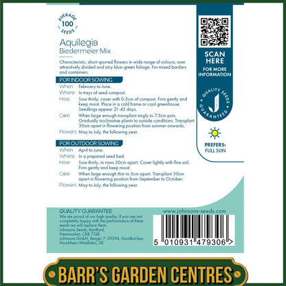 Johnsons - Aquilegia Biedermeier Mix - 100 Seeds