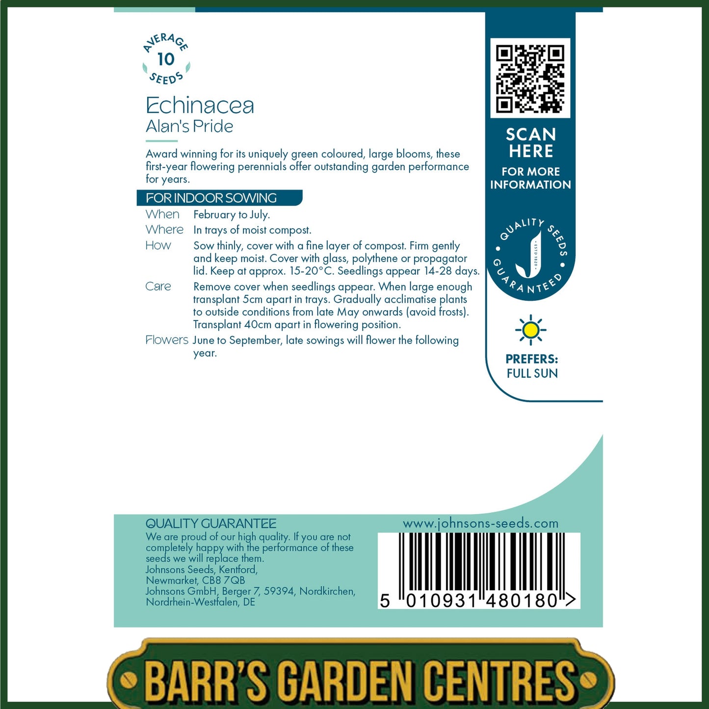 Johnsons - Echinacea Alan's Pride - 10 Seeds