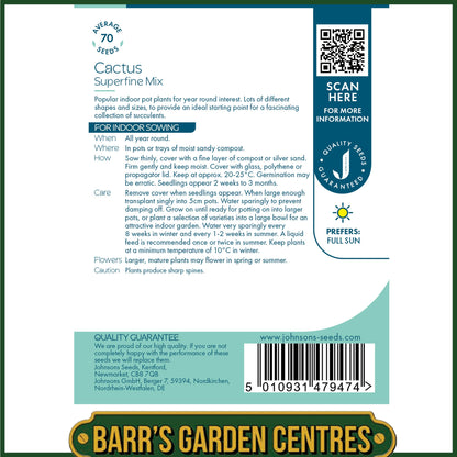 Johnsons - Cactus Superfine Mix - 70 Seeds