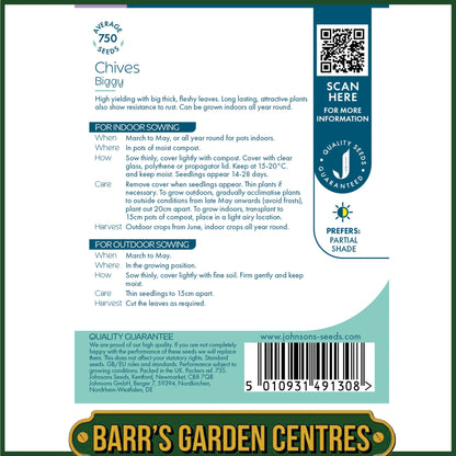 Johnsons - Herb - Chives Biggy - 750 Seeds